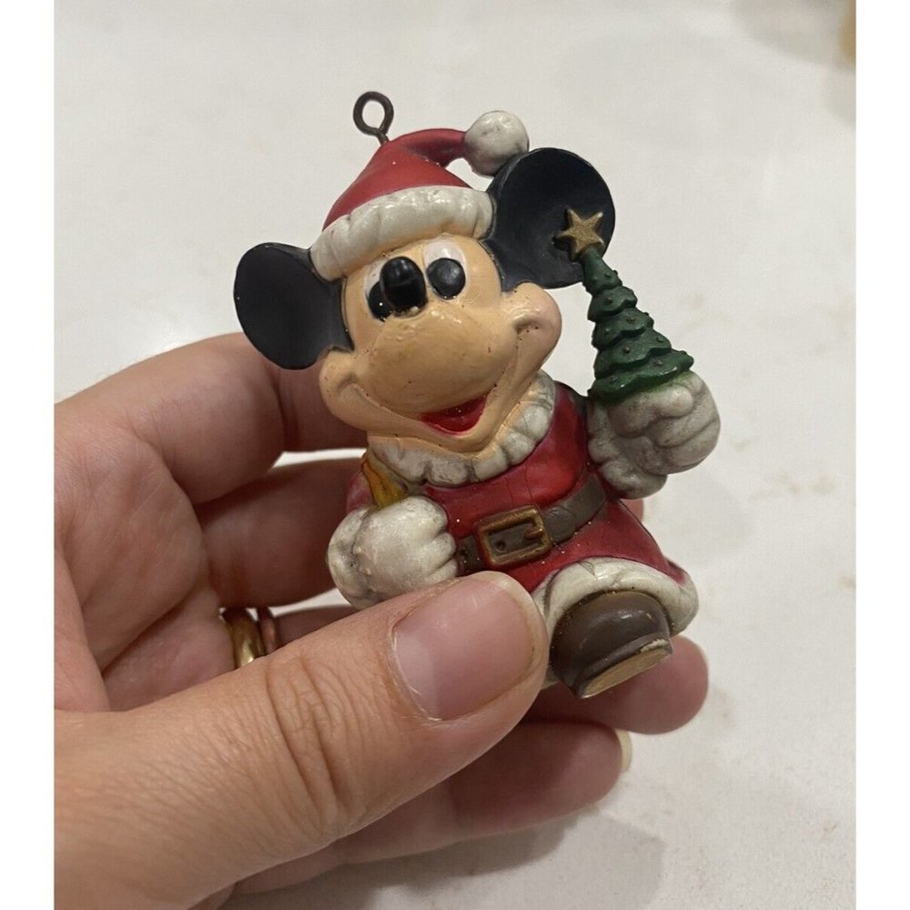 3/$15 SALE - Vintage Disney Kurt S. Adler Santa Mickey Mouse Ceramic Ornament - Picture 6 of 8